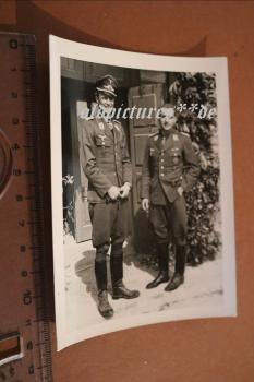 tolles Foto zwei Ritterkreuzträger - Major Krüger und Major Storp